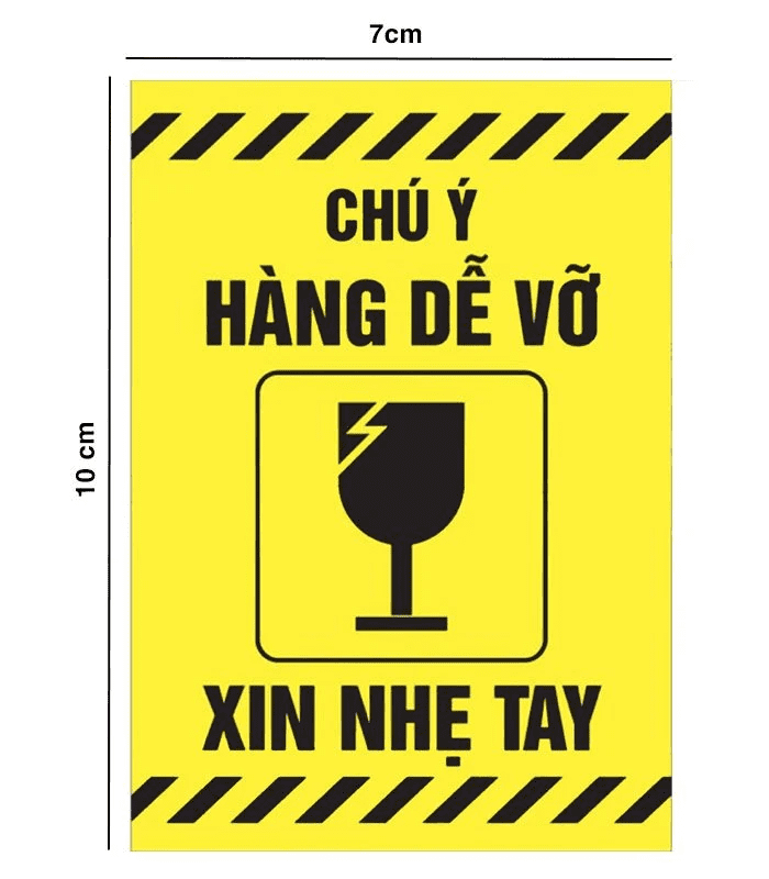 Ghi hàng dễ vỡ bên ngoài