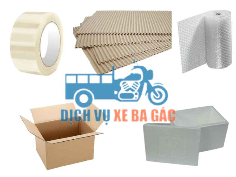 Chuẩn bị dụng cụ cần thiết để đóng gói
